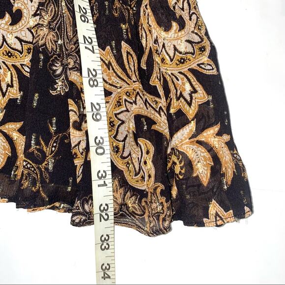 Thurley Faithful Corset Silk Blend Long Sleeve Paisley Print Dress SMALL - Picture 10 of 11